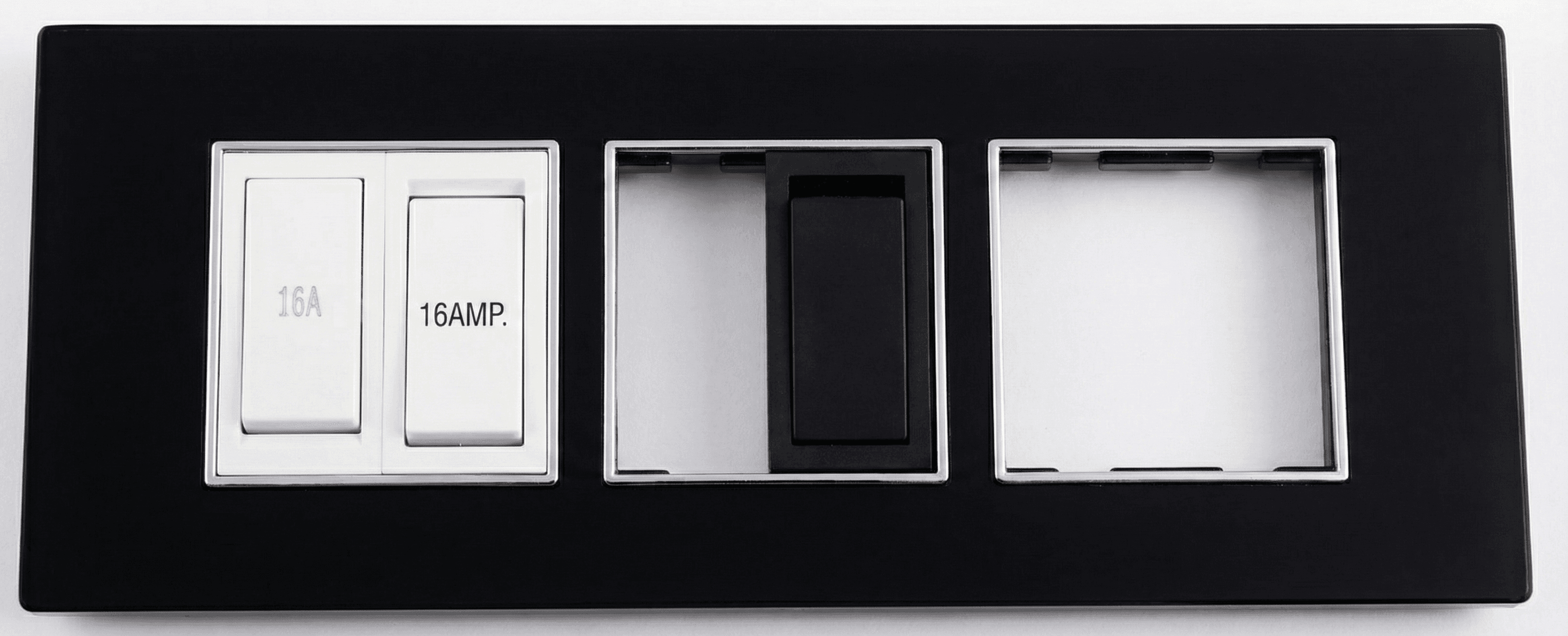 Full Black Silver Line Plate