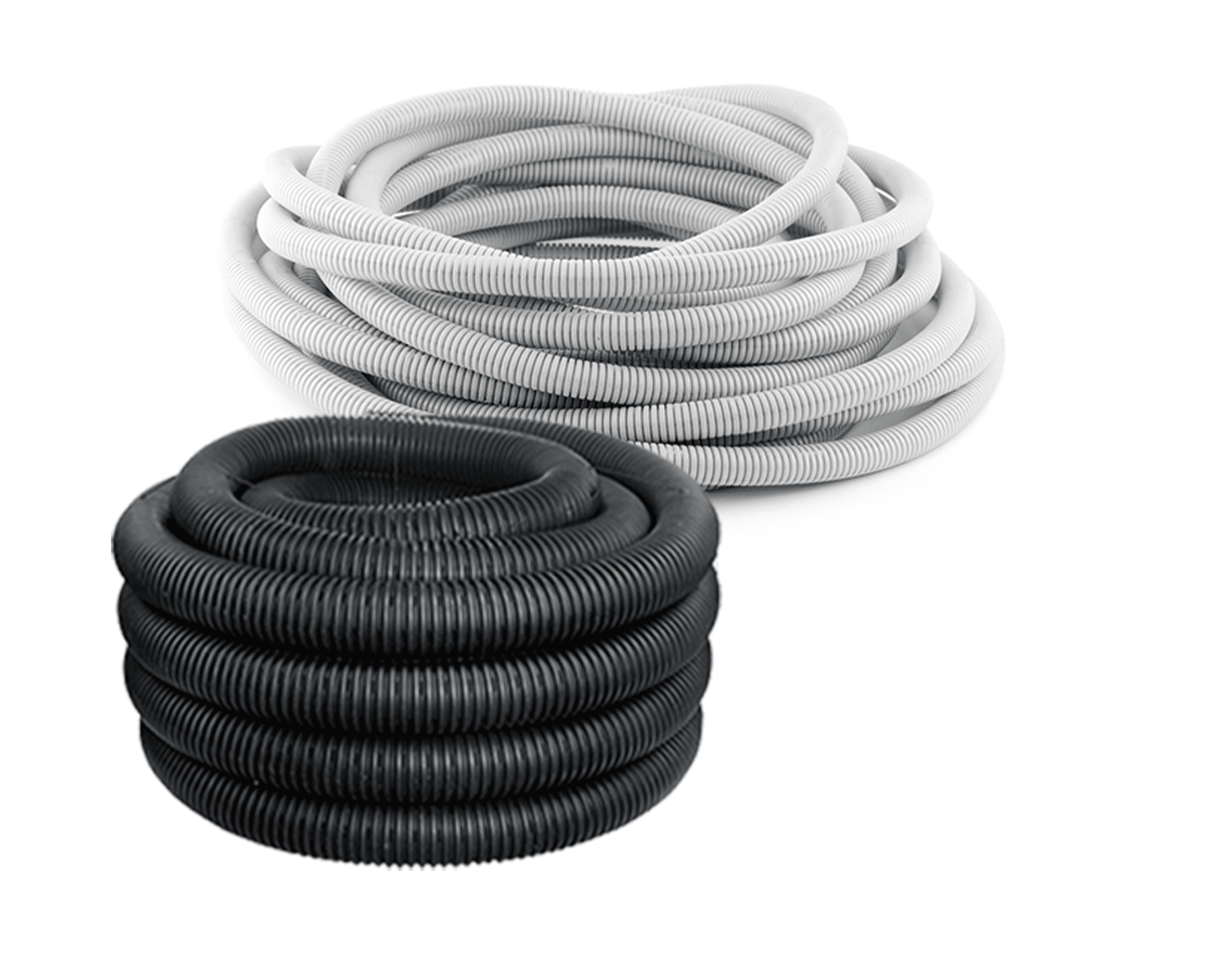 White, Grey and Black Flexible Pipe